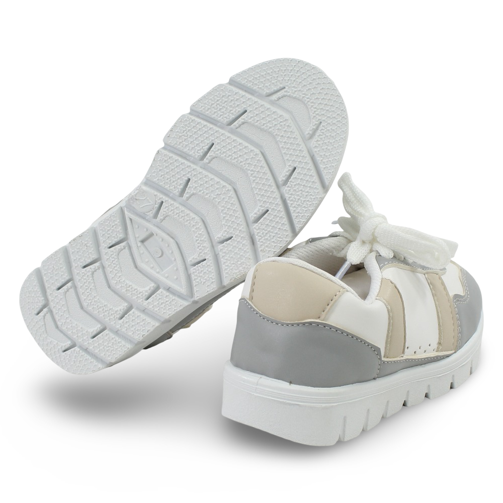 Unisex Leather Sneakers – White & Grey