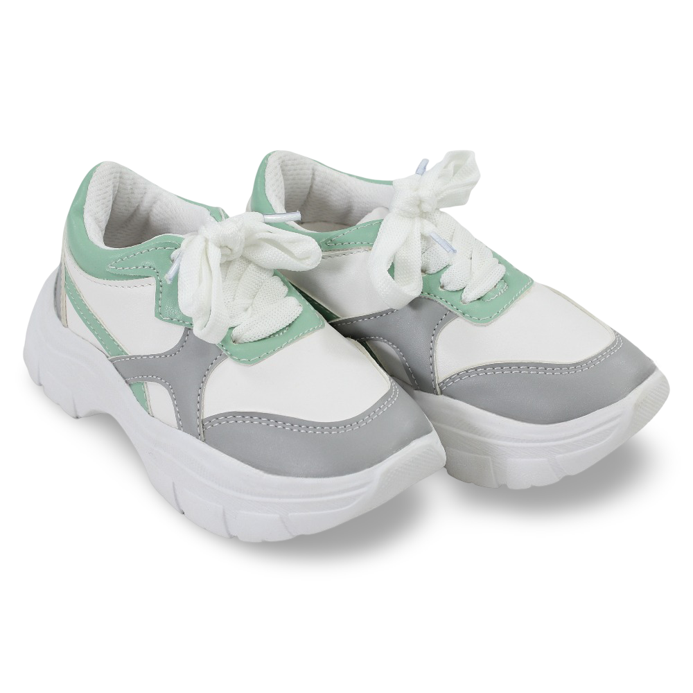 Unisex Leather Sneakers – White & Mint