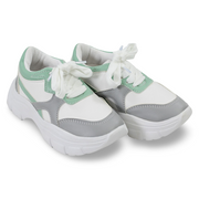 Unisex Leather Sneakers – White & Mint