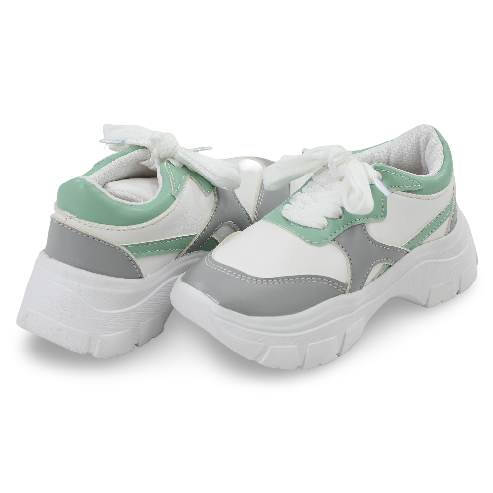 Unisex Leather Sneakers – White & Mint