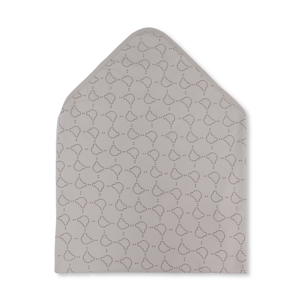 Cotton Baby Blanket – Beige & Off-White