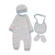 Baby Boys Gift Clothes Box – Off-White with Wavy Lines Print (0-3m)