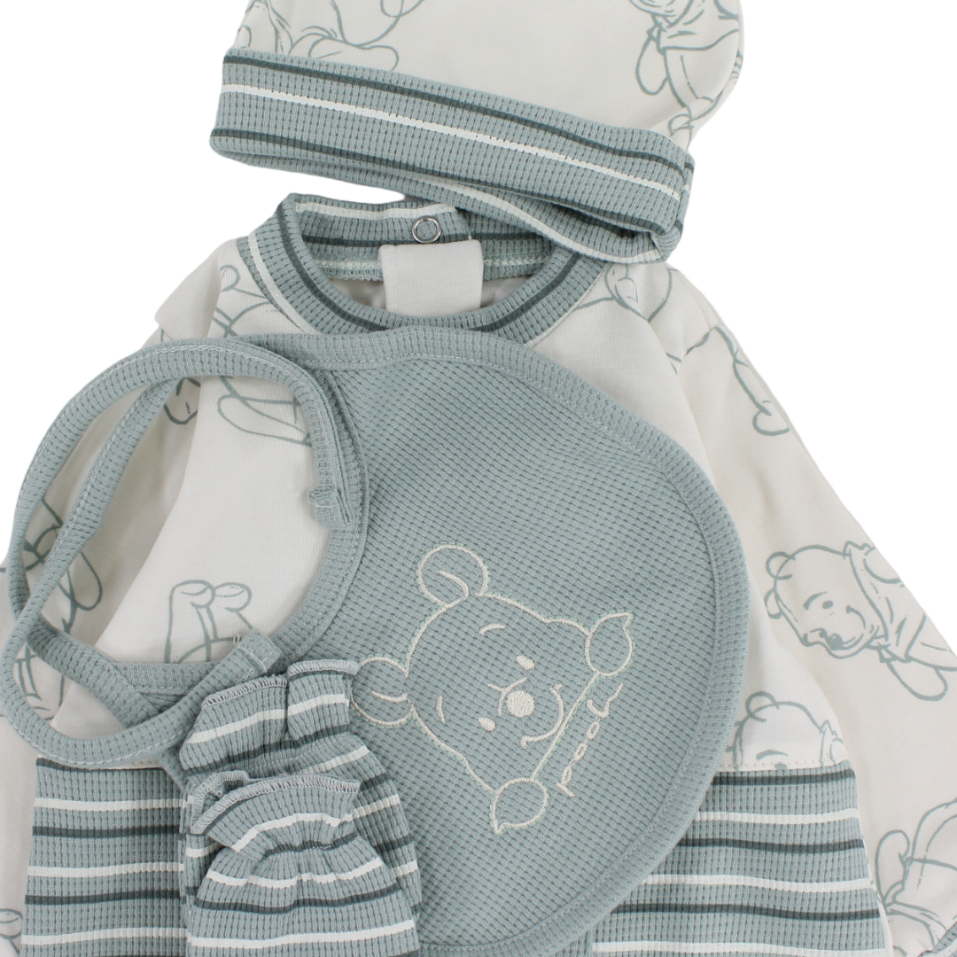 Baby Boys Cotton Gift Clothes Box – Mint & Off-White