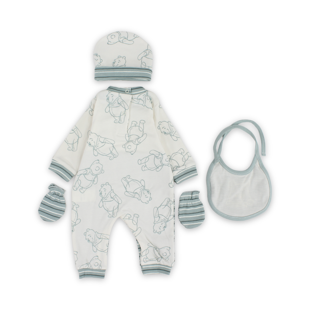 Baby Boys Cotton Gift Clothes Box – Mint & Off-White
