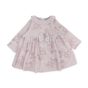 Baby Girls Cotton Dress – with Bow Print