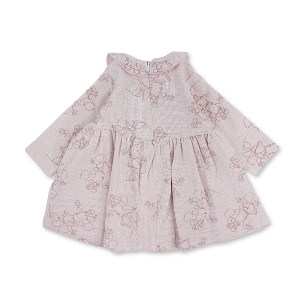 Baby Girls Cotton Dress – with Bow Print