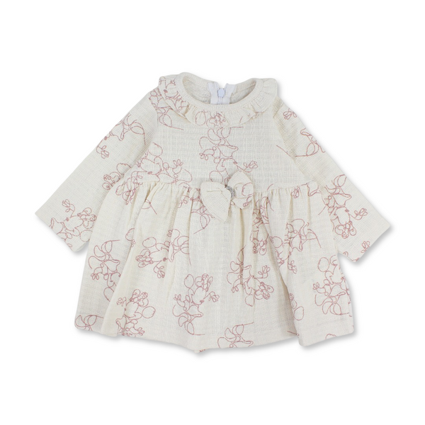 Baby Girls Cotton Dress – with Bow Print