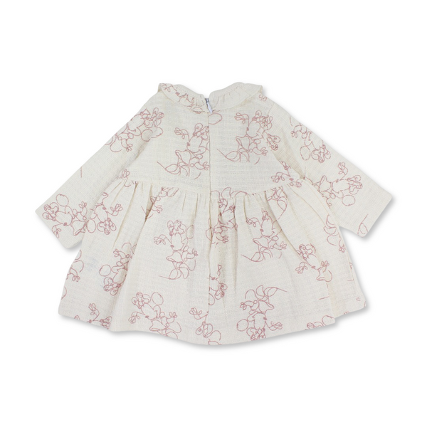 Baby Girls Cotton Dress – with Bow Print
