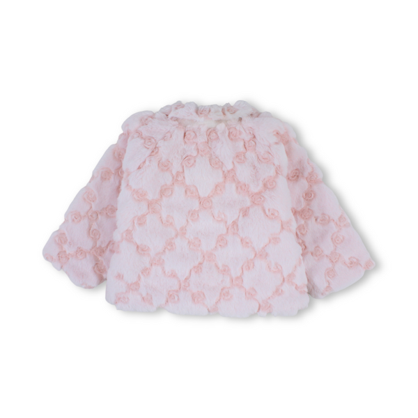 Baby Girls Fleece Jacket – Pink with Fur-Lined