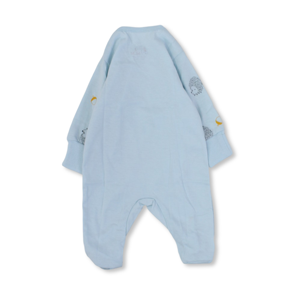 Baby Boys Cotton Baby Footie Onesie – Fox & Hedgehog Print