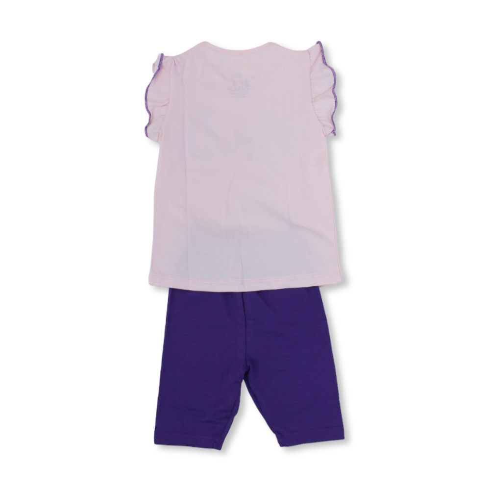 Baby Girls Cotton Sleeveless Pajama – "Happy Dino" Print