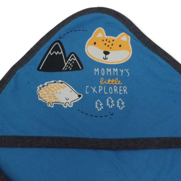 Cotton Baby Blanket – with Fox & Hedgehog Print