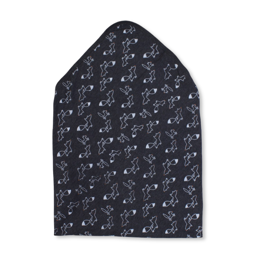 Cotton Baby Blanket – with Fox & Hedgehog Print