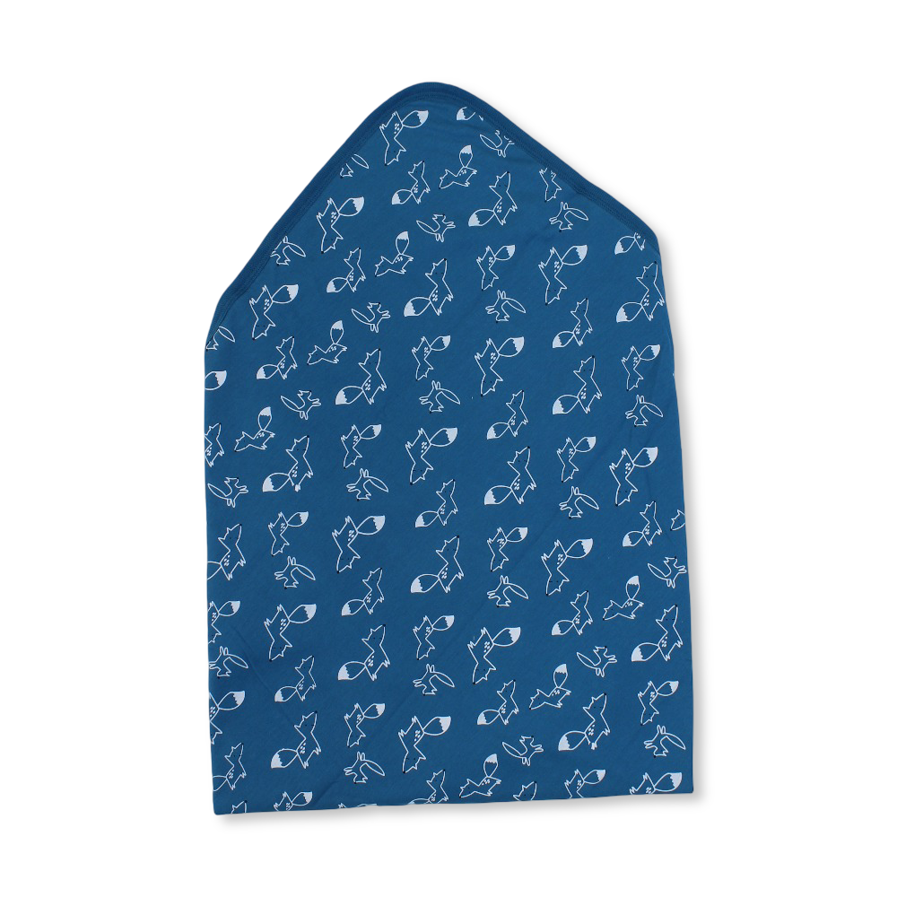 Cotton Baby Blanket – with Fox & Hedgehog Print