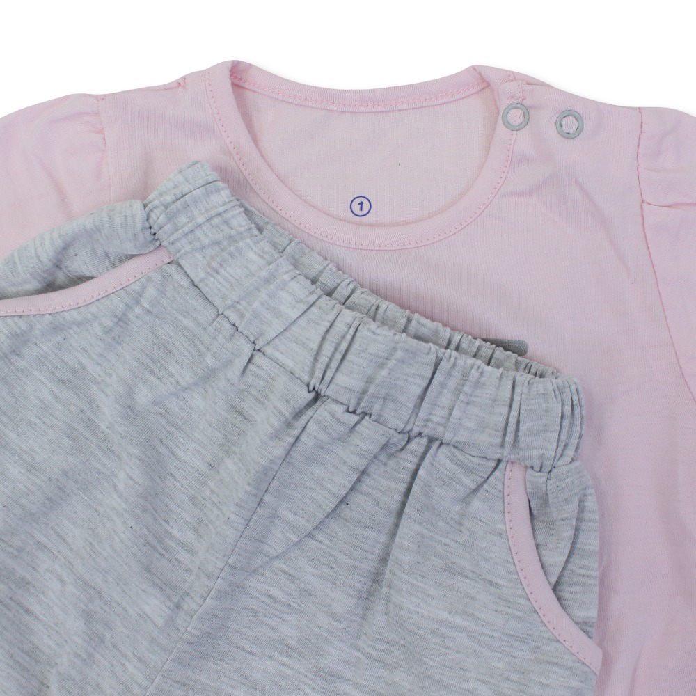 Baby Girls Cotton Pajama – with "Cute" Print