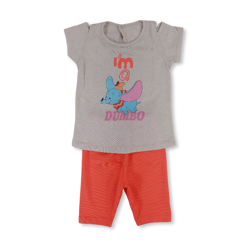 Baby Girls Cotton Pajama – with Dumbo Print