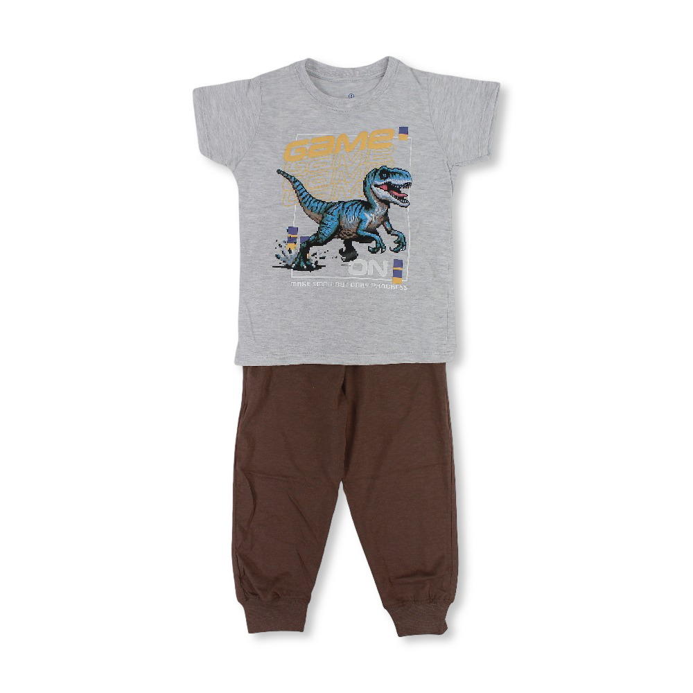 Boys Cotton Pajama – Dino Print