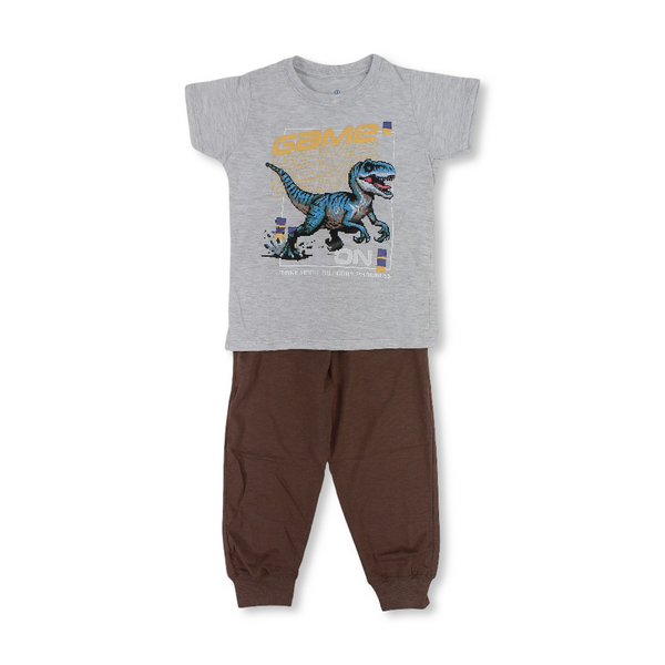 Boys Cotton Pajama – Dino Print
