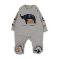Baby Boys Cotton Baby Footie – Elephant Print