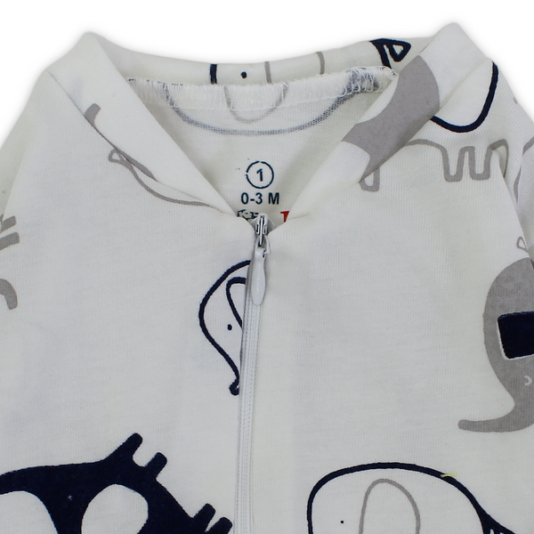 Baby Boys Cotton Baby Footie – Elephant Print