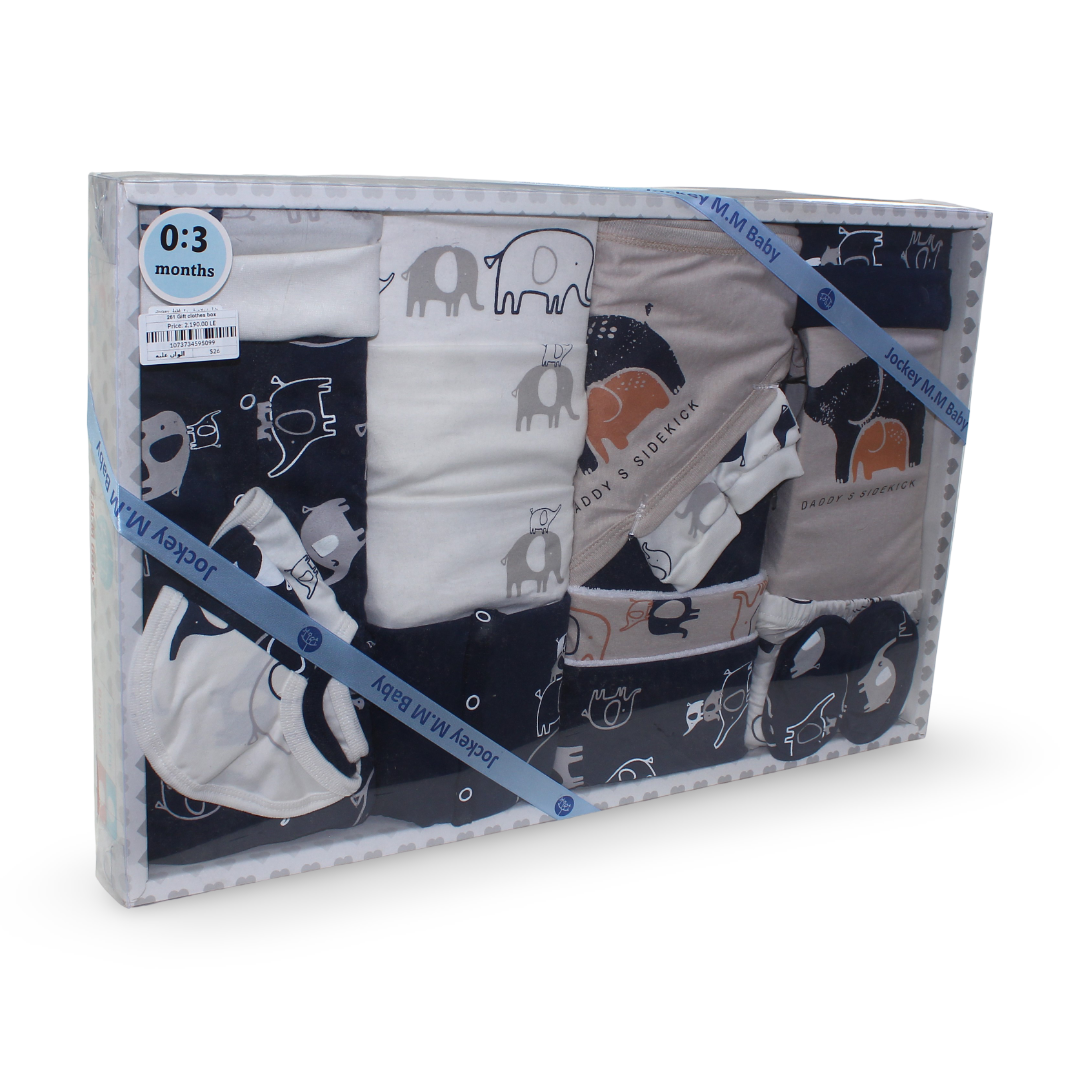 Baby Boys Cotton Gift Clothes Box – 20 Pcs (0-3m)