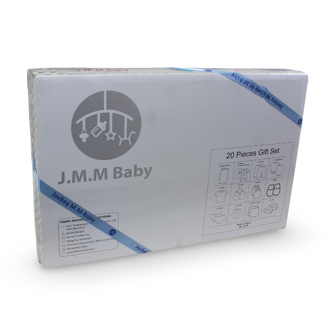 Baby Boys Cotton Gift Clothes Box – 20 Pcs (0-3m)
