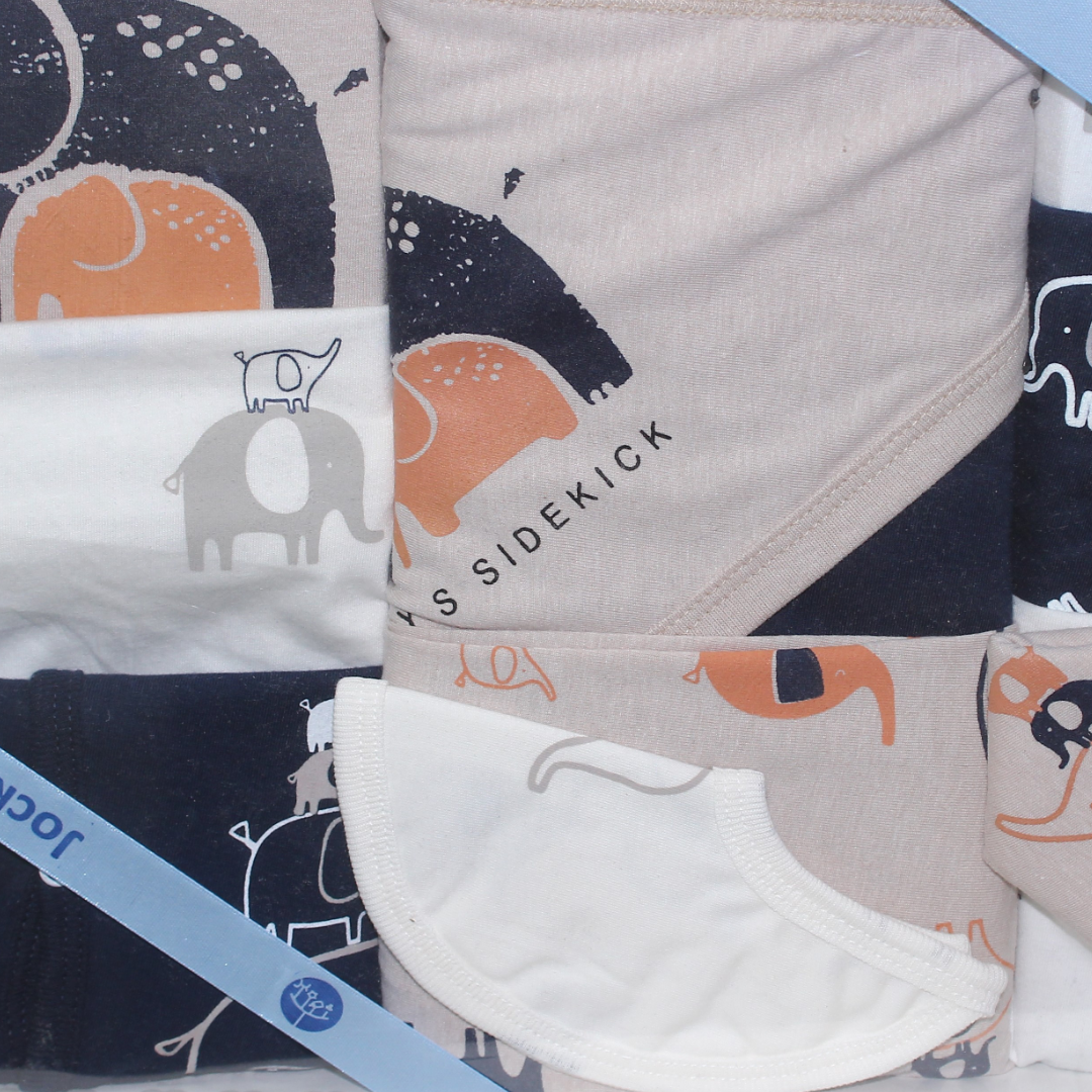 Baby Boys Cotton Gift Clothes Box – 10 Pcs (0-3m)