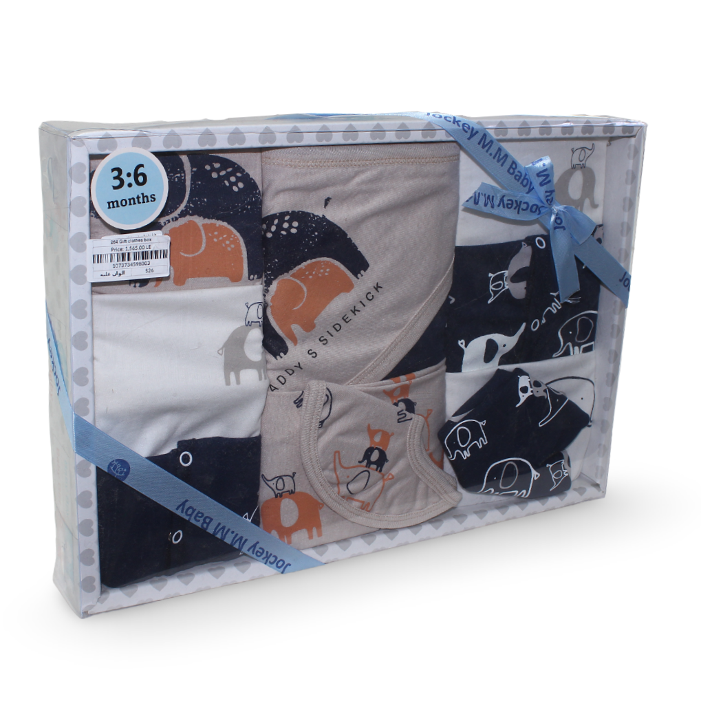 Baby Boys Cotton Gift Clothes Box – 10 Pcs (3-6m)
