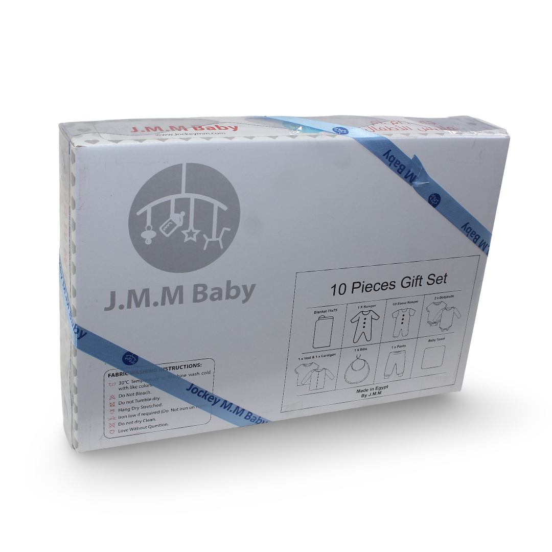 Baby Boys Cotton Gift Clothes Box – 10 Pcs (3-6m)