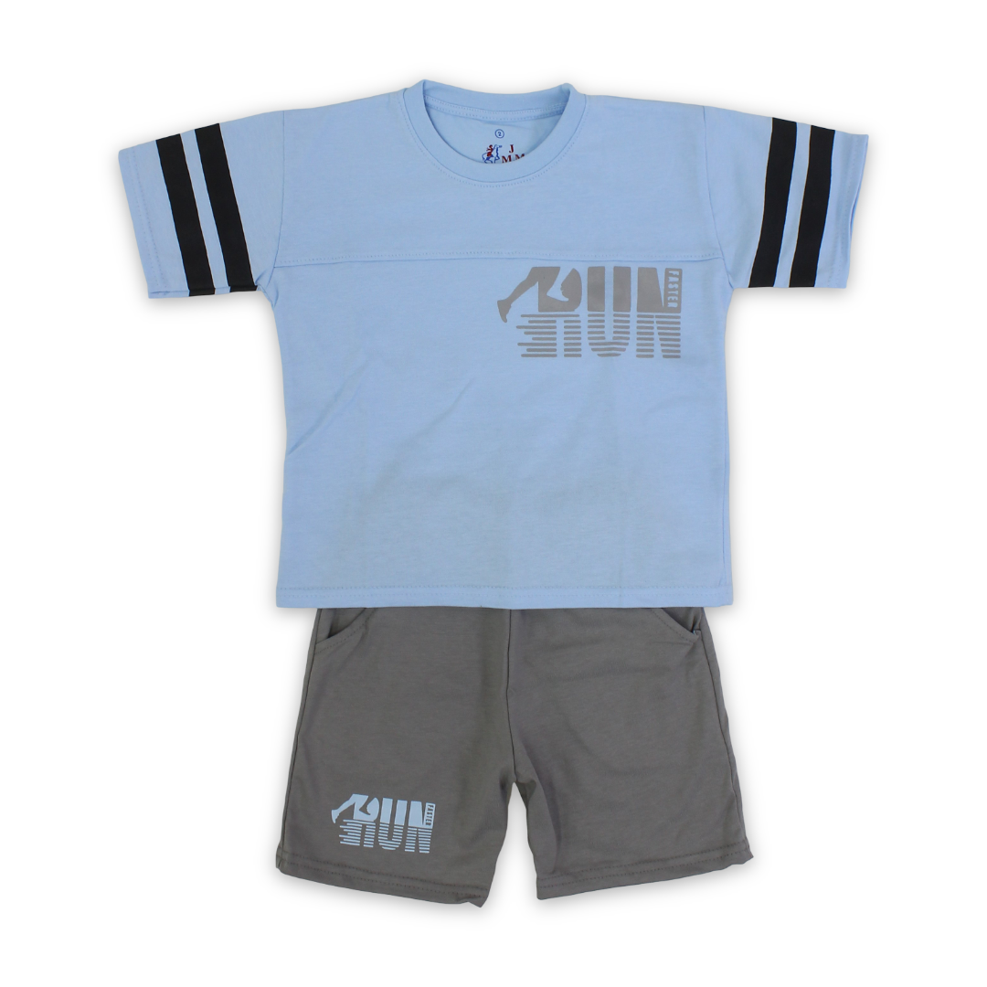 Boys Cotton Pajama – "Run" Print