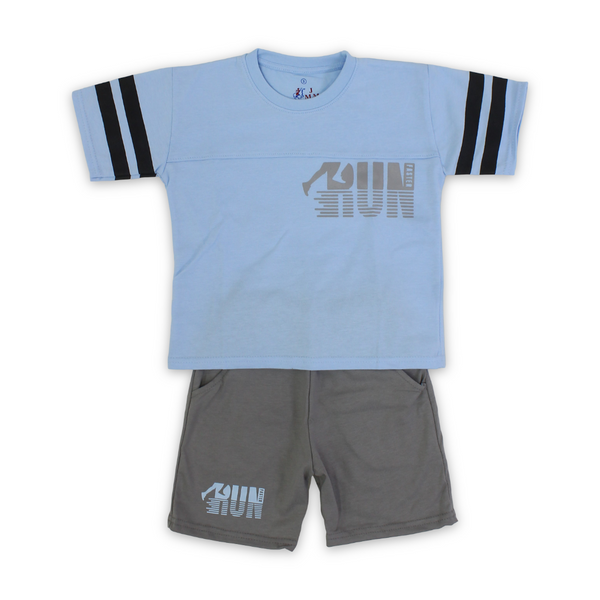 Boys Cotton Pajama – "Run" Print