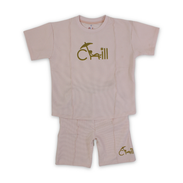 Girls Cotton Pajama – "Chill" Print