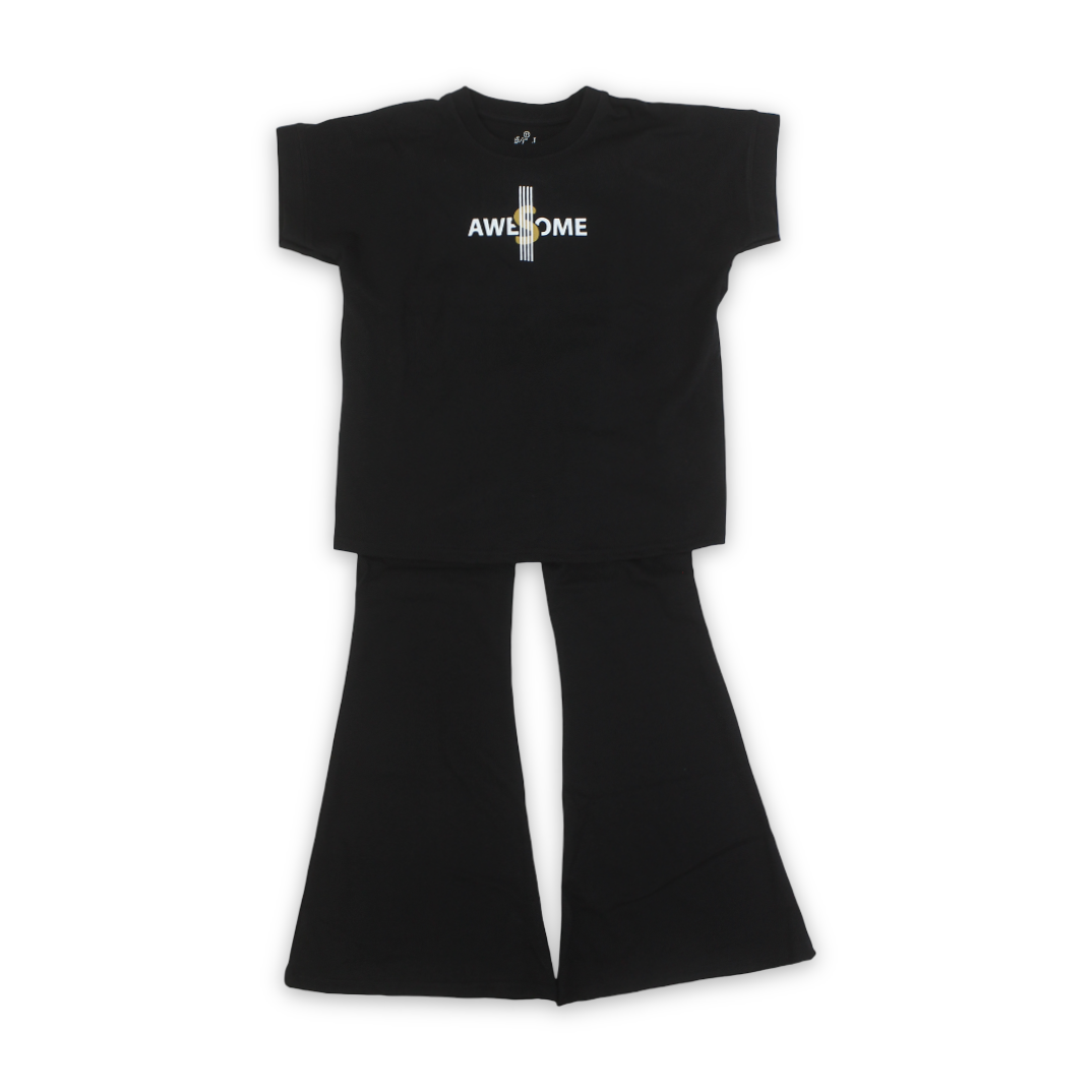 Girls Cotton Pajama – "Awesome" Print - Clothing - JOKY