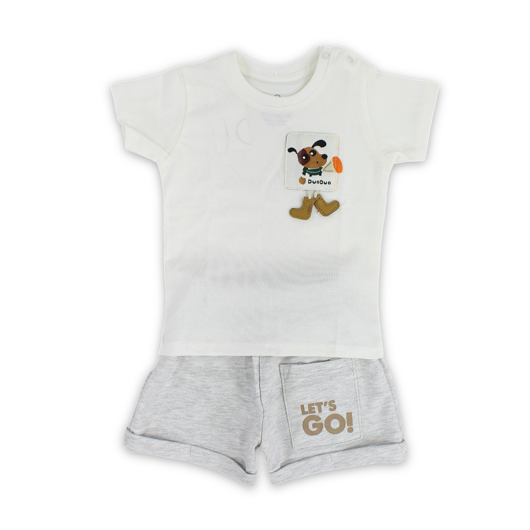 Baby Boys Cotton Pajama – with "Let’s Go Dog" Print - Clothing - JOKY