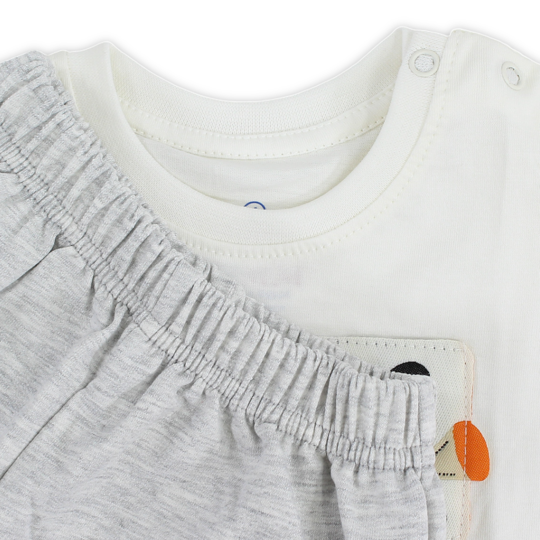 Baby Boys Cotton Pajama – with "Let’s Go Dog" Print