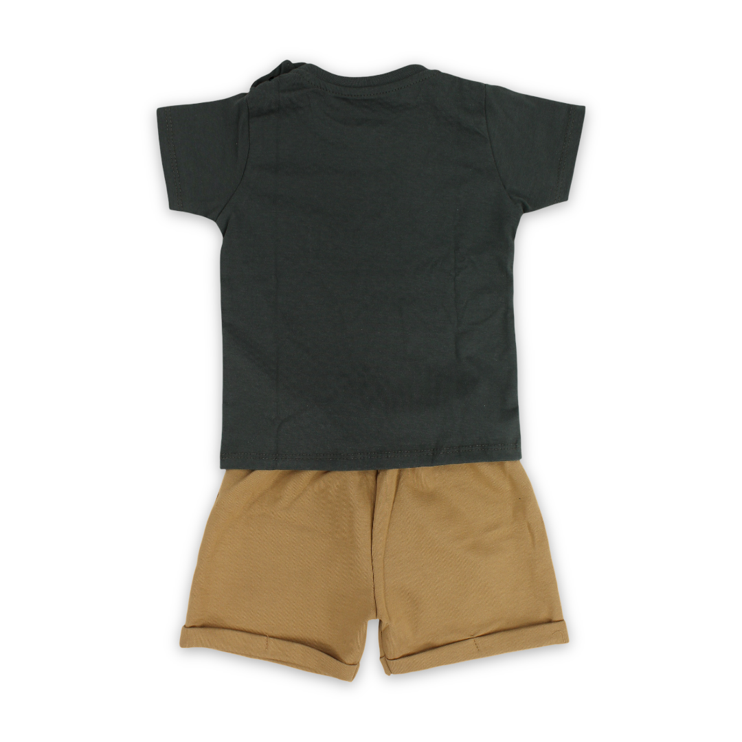 Baby Boys Cotton Pajama – with "Let’s Go Dog" Print