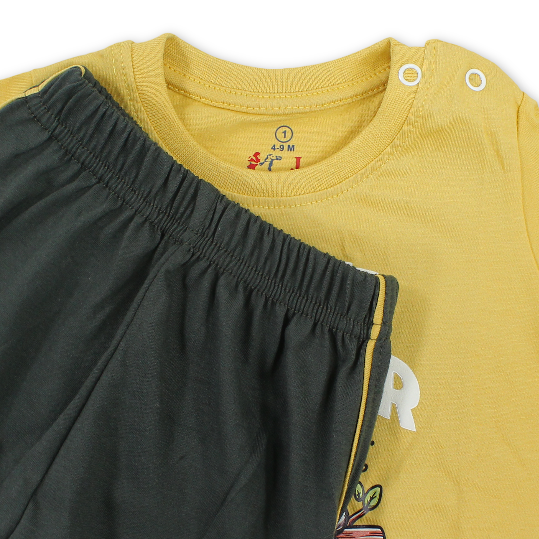 Baby Boys Cotton Pajama – with Koala "Chill Master" Print