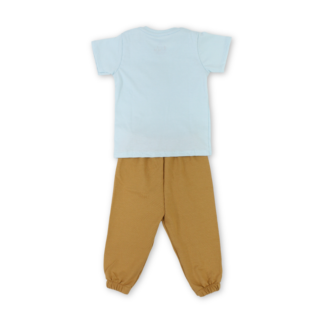 Baby Boys Cotton Pajama – with Bear Print