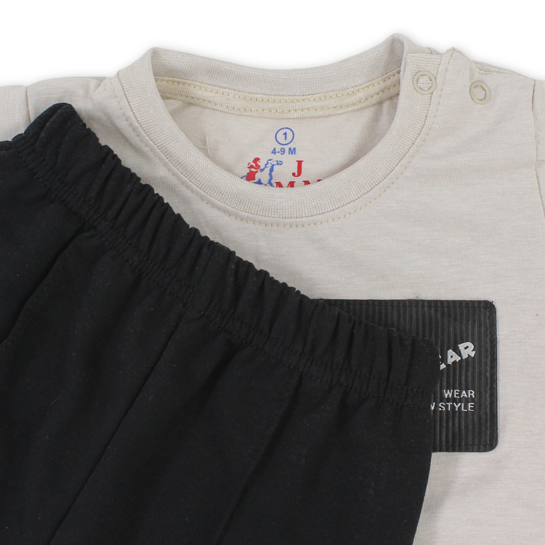 Baby Boys Cotton Pajama – with Bear Print