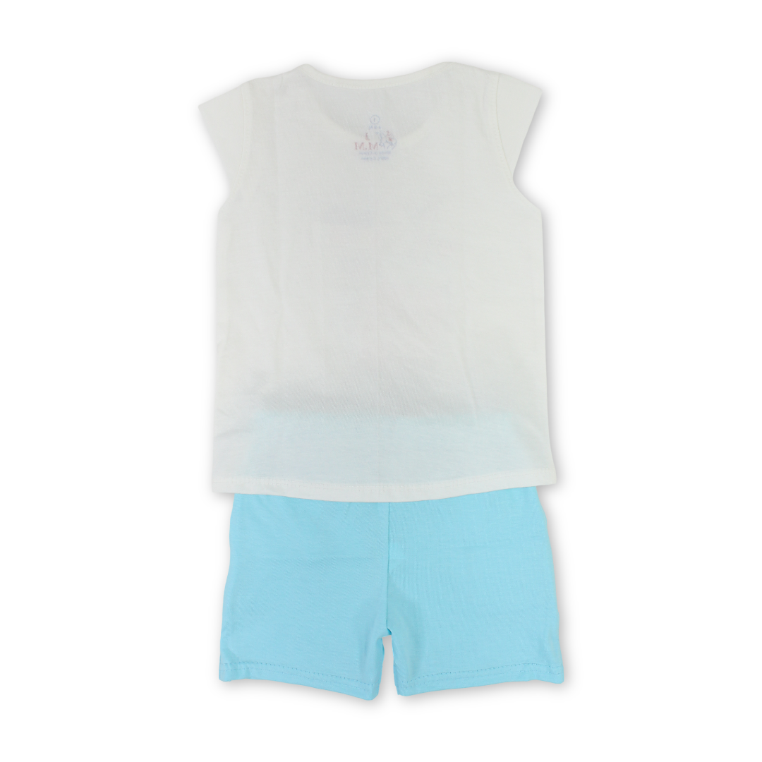 Baby Girls Cotton Pajama – with "Hello Summer" Print