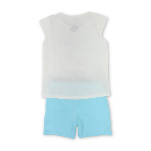 Baby Girls Cotton Pajama – with "Hello Summer" Print