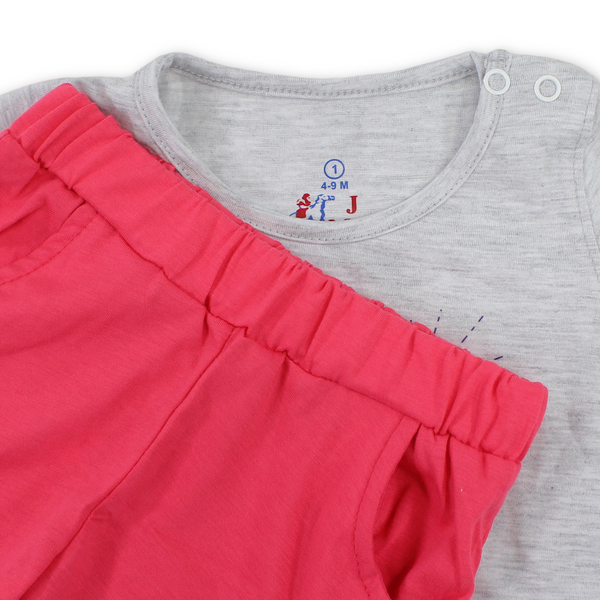 Baby Girls Cotton Pajama – with "Hello Summer" Print