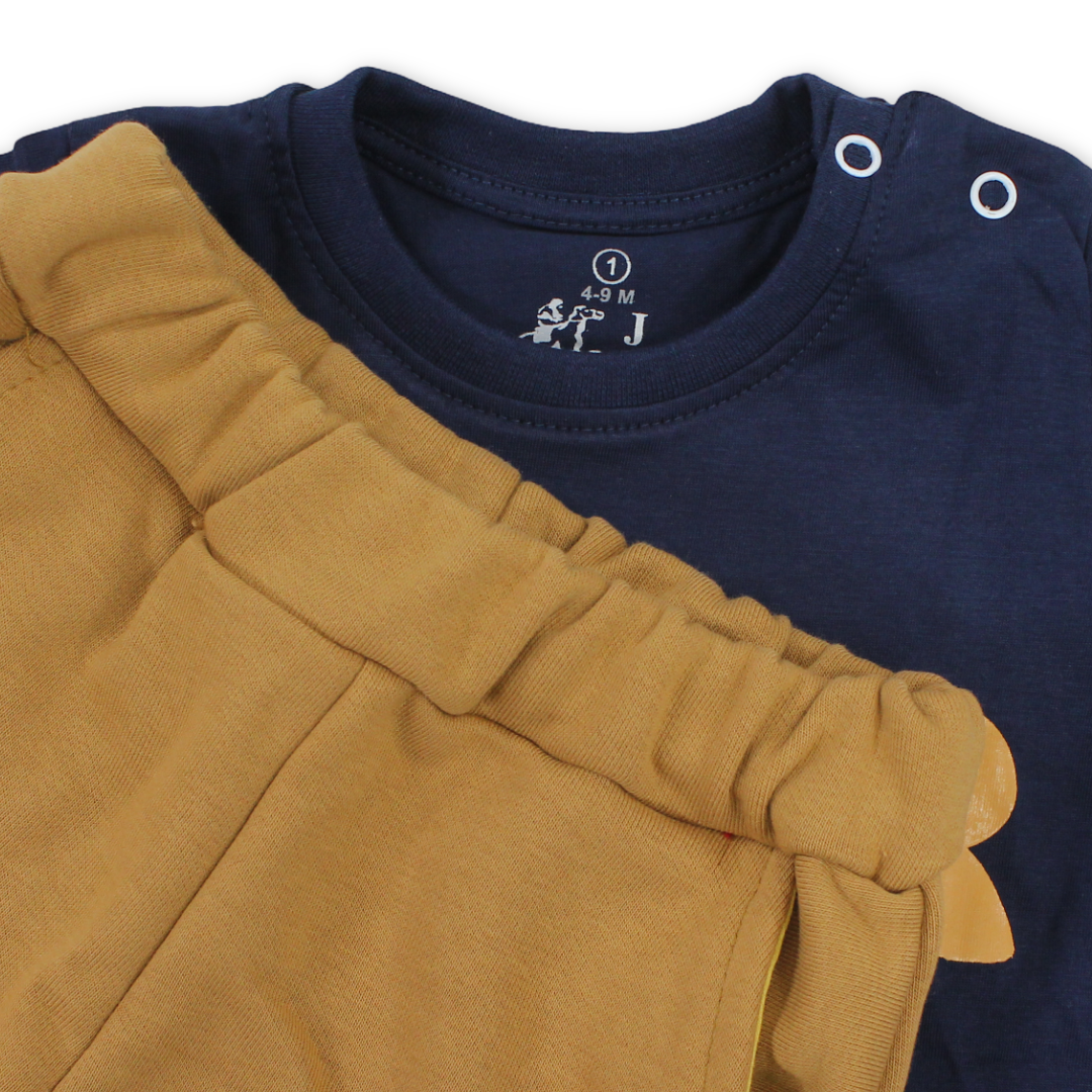 Baby Boys Cotton Pajama with "Bear" Print