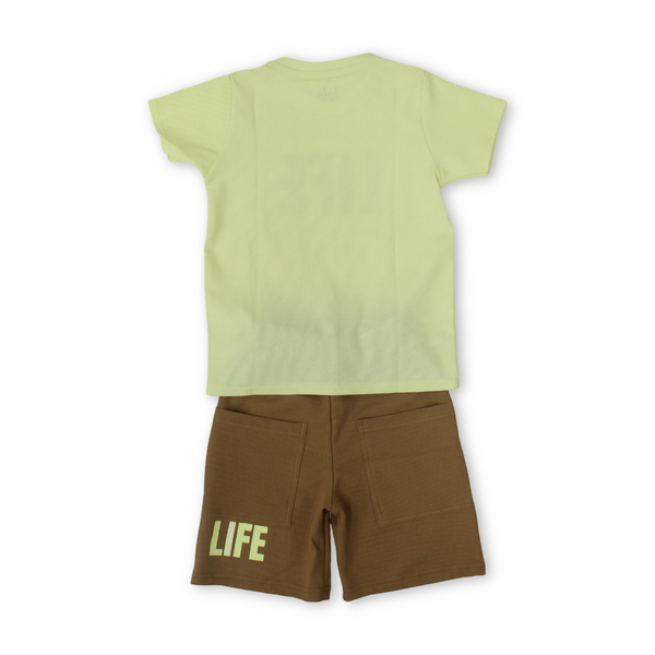 Boys Cotton Pajama – "Life is Good" Print