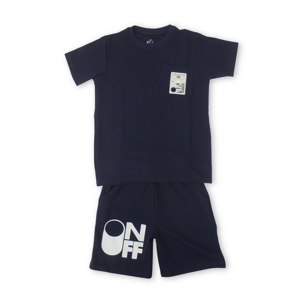 Boys Cotton Pajama –  "On & Off" Print