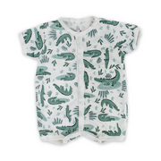 Baby Boys Cotton Romper – Crocodile Print
