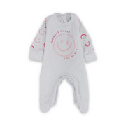 Baby Girls Cotton Baby Footie Onesie – "Do what Makes You Happy" Print