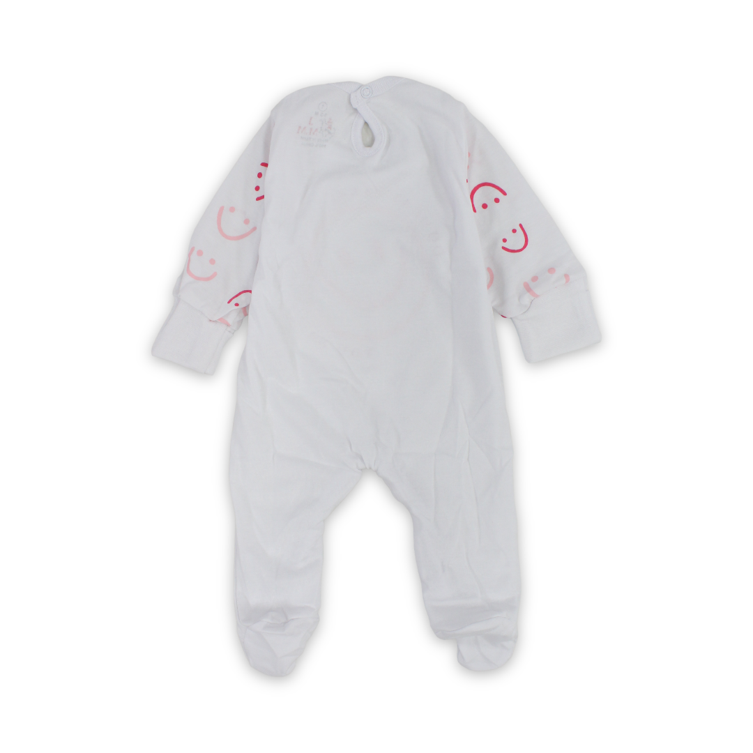 Baby Girls Cotton Baby Footie Onesie – "Do what Makes You Happy" Print