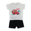 Baby Boys Cotton Pajama – "Road trip with DAD!" Print