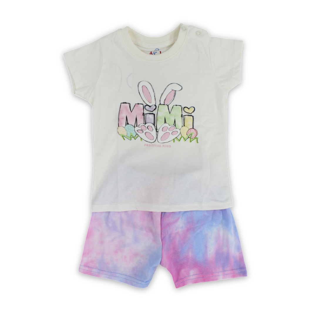 Baby Girls Cotton Pajama – Mimi Bunny Print - Clothing - JOKY